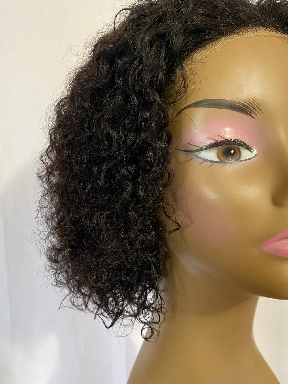 Curly Bob Wig Human Hair 4x4 HD Lace Closure Deep Wave Glueless Wear&Go 3D Cap